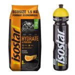 Isostar-Set - 1x1.5kg Orange + 1x1L Flasche | Hydrate & Perform Iso Drink | Isotonisches Getränkepulver | Elektrolyt Pulver zur Unterstützung der sportlichen Leistungsfähigkeit | Elektrolyte Pulver  