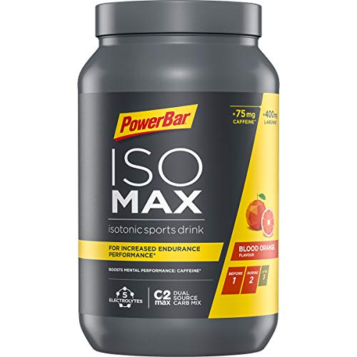 PowerBar Isomax Blood Orange 1200g - Isotonisches Sportgetränk - 5 Elektrolyte + C2MAX + 75mg Koffein | 1.2 kg (1er Pack)  